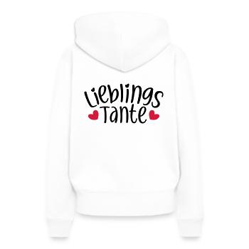 Lieblingstante Beste Tante Geschenk Neffe Nichte - Frauen Premium Bio Hoodie - Weiß - Hinten - Julia (174cm)