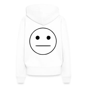 Emoji esquisse noir neutre - Sweat à capuche Premium bio Femme - blanc - Dos - Julia (174cm)