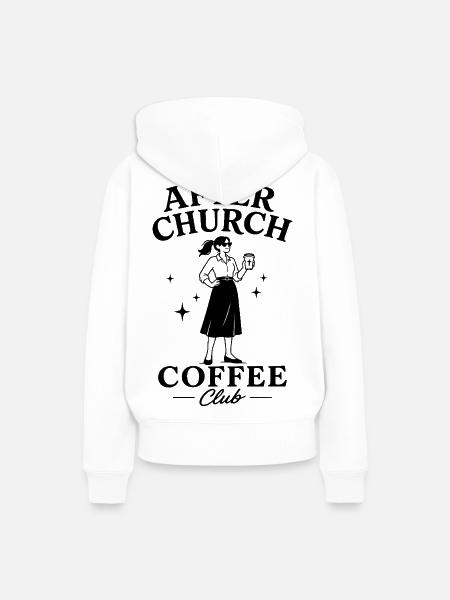 After Church Coffee - Frauen Premium Bio Hoodie - Weiß