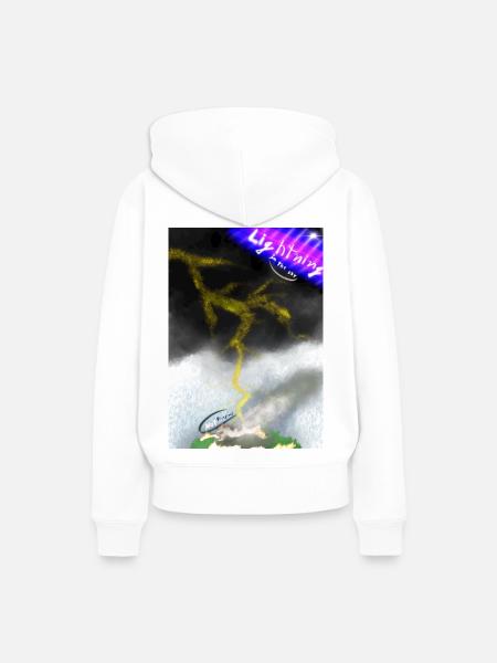 Lightning in the sky - Frauen Premium Bio Hoodie - Weiß