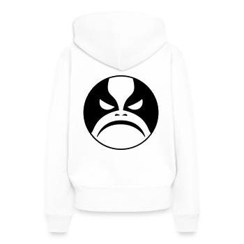 Black Metal Icon - Sweat à capuche Premium bio Femme - blanc - Dos - Julia (174cm)