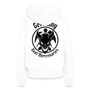 Mercenaires de toit allemands - Sweat à capuche Premium bio Femme - blanc - Dos - Julia (174cm)