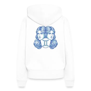 SZ twins - Women’s Premium Organic Hoodie - white - Back - Julia (174cm)