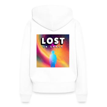 LOST IN SAPCE - Women’s Premium Organic Hoodie - white - Back - Julia (174cm)