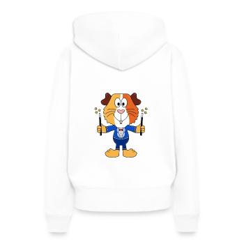 ZAUBERER - ZAUBERN - MAGIER - MEERSCHWEINCHEN - Frauen Premium Bio Hoodie - Weiß - Hinten - Julia (174cm)