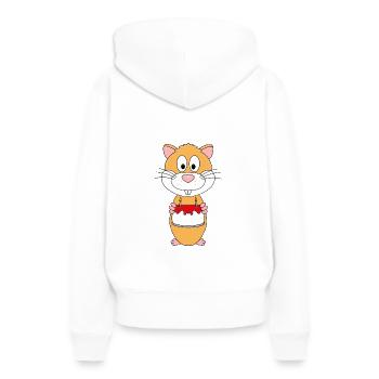 GEBURTSTAG - PARTY - FEIER - ANLASS - HAMSTER - Frauen Premium Bio Hoodie - Weiß - Hinten - Julia (174cm)