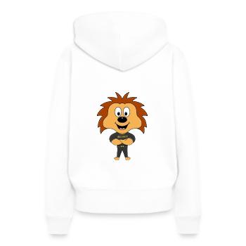 IGEL - SECURITY - BODYGUARD - TÜRSTEHER - TIER - Frauen Premium Bio Hoodie - Weiß - Hinten - Julia (174cm)