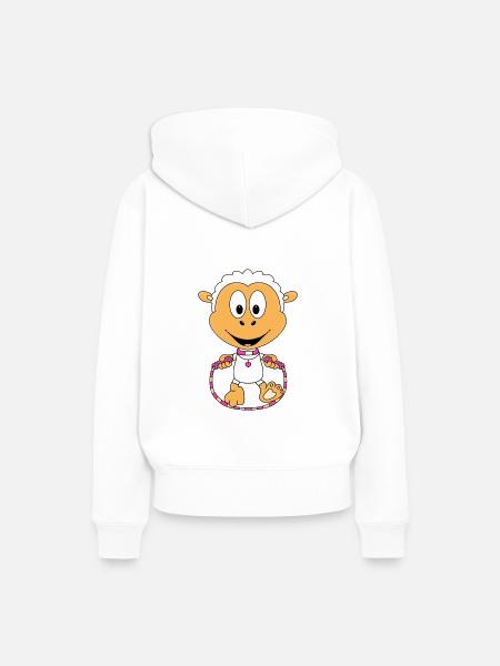 SCHAF - SPRINGSEIL - TIER - KIND - BABY - Frauen Premium Bio Hoodie - Weiß