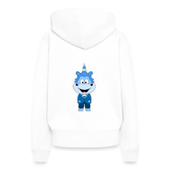 BRÄUTIGAM - HOCHZEIT - HEIRATEN - EINHORN - LIEBE - Frauen Premium Bio Hoodie - Weiß - Hinten - Julia (174cm)