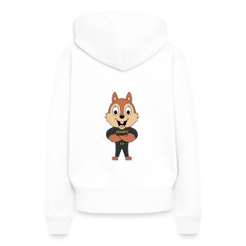 EICHHÖRNCHEN - SECURITY - TIER - TIERISCH - Frauen Premium Bio Hoodie - Weiß - Hinten - Julia (174cm)