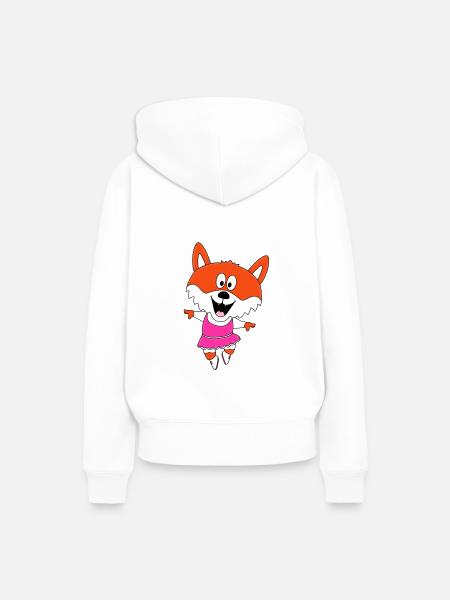 FUCHS - TIER - TANZEN - TÄNZERIN - BALLETT - Frauen Premium Bio Hoodie - Weiß