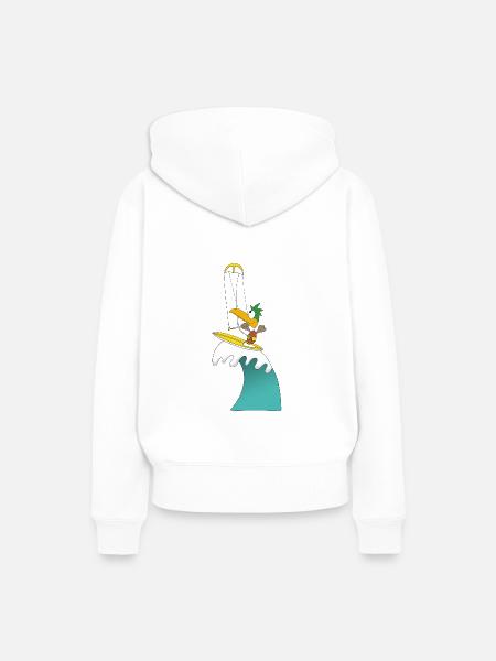 KITE - ENTE - Frauen Premium Bio Hoodie - Weiß