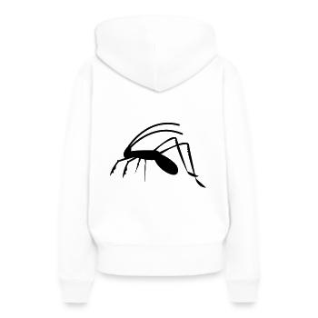 sauterelle Weta de cricket insecte rampant - Sweat à capuche Premium bio Femme - blanc - Dos - Julia (174cm)