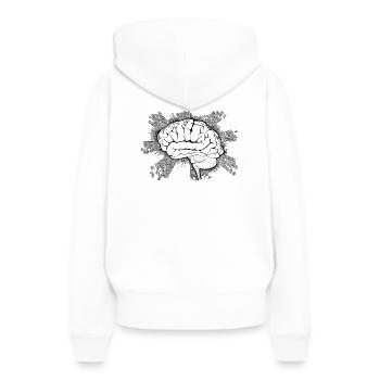 Conception de Doodle de fête foraine de cerveau - Sweat à capuche Premium bio Femme - blanc - Dos - Julia (174cm)