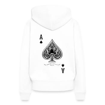 Joker and the Ace Black - Vrouwen Premium Bio hoodie - wit - Achter - Julia (174cm)