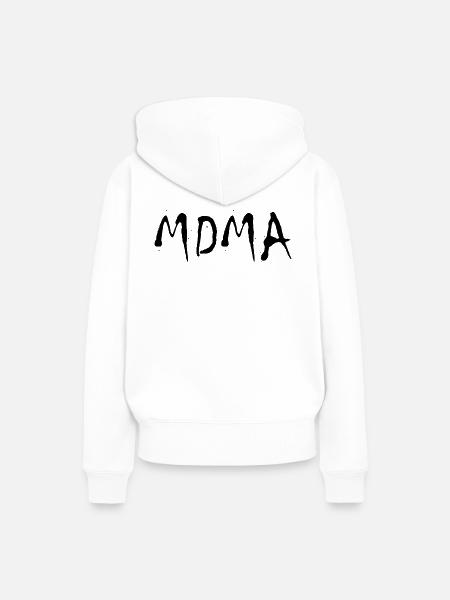 MDMA - Frauen Premium Bio Hoodie - Weiß