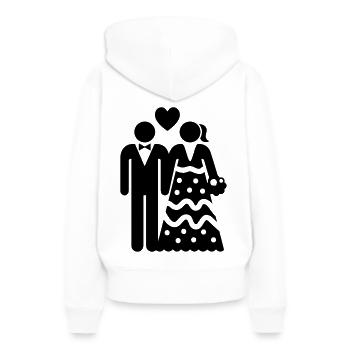 Paar Hochzeit Brautpaar - Frauen Premium Bio Hoodie - Weiß - Hinten - Julia (174cm)