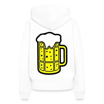 Chope de bière symbole de bière Cheers - Sweat à capuche Premium bio Femme - blanc - Dos - Julia (174cm)