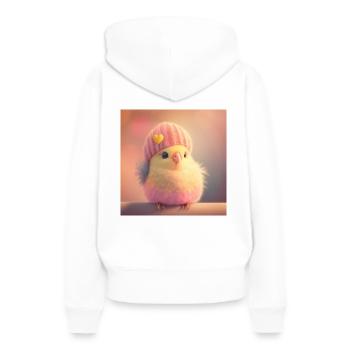 Birdie - Women’s Premium Organic Hoodie - white - Back - Julia (174cm)