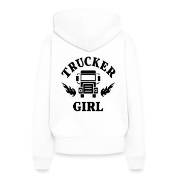 Trucker Girl Truck Truckerin Professional driver - Women’s Premium Organic Hoodie - white - Back - Julia (174cm)
