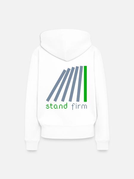 Stand - Frauen Premium Bio Hoodie - Weiß