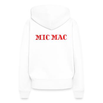 MIC MAC - Sweat à capuche Premium bio Femme - blanc - Dos - Julia (174cm)