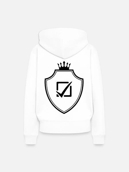 Häkchen Wählen Wappen - Frauen Premium Bio Hoodie - Weiß