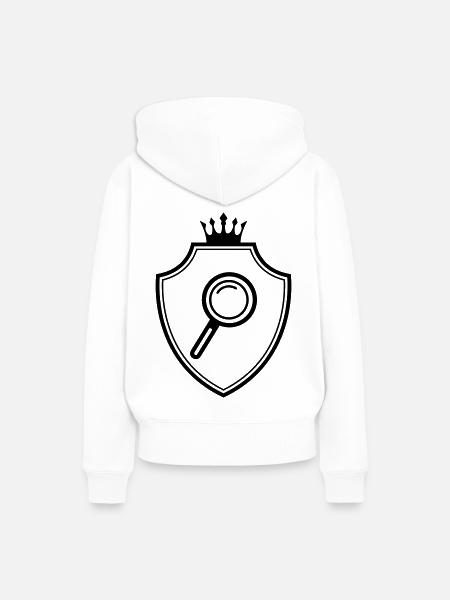 Lupe Wappen - Frauen Premium Bio Hoodie - Weiß