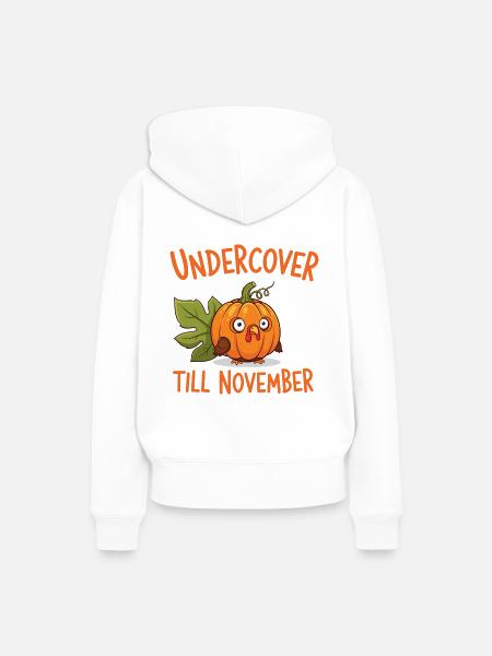 Undercover Truthahn - Frauen Premium Bio Hoodie - Weiß