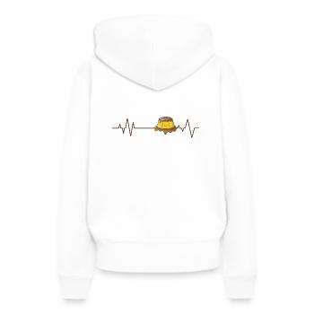 Heartbeat Pudding Dessert Dessert - Sweat à capuche Premium bio Femme - blanc - Dos - Julia (174cm)