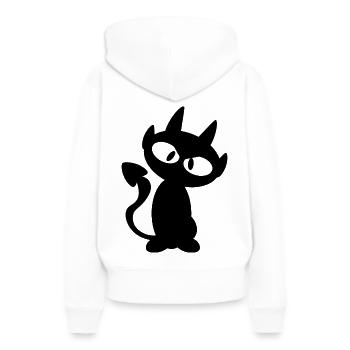 Little Evil Devil T-Shirt - Sweat à capuche Premium bio Femme - blanc - Dos - Julia (174cm)