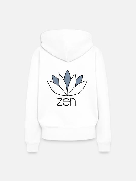 ZEN - Frauen Premium Bio Hoodie - Weiß