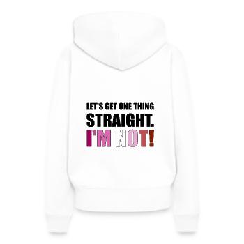 Lesbian LGBT Gay Pride Rainbow CSD Love - Frauen Premium Bio Hoodie - Weiß - Hinten - Julia (174cm)
