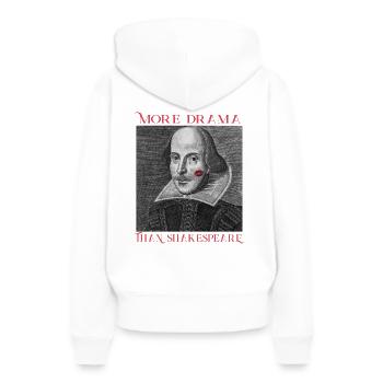 William Shakespeare - Drama, Dramaqueen, Kiss - Women’s Premium Organic Hoodie - white - Back - Julia (174cm)