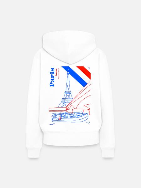 Paris und seine Eiserne Lady - Frauen Premium Bio Hoodie - Weiß