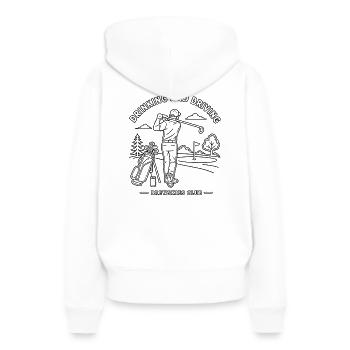 Conduite en état d’ivresse - Design de golf - Sweat à capuche Premium bio Femme - blanc - Dos - Julia (174cm)