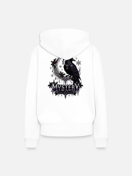 Geheimnisvoller Mondsichel - Frauen Premium Bio Hoodie - Weiß