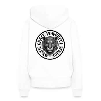 Grâce mystique Foulée puissante - Sweat à capuche Premium bio Femme - blanc - Dos - Julia (174cm)