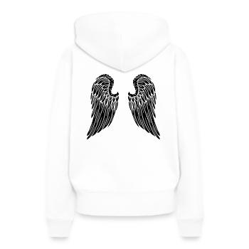Engelsflügel Engel Flügel Rücken - Frauen Premium Bio Hoodie - Weiß - Hinten - Julia (174cm)