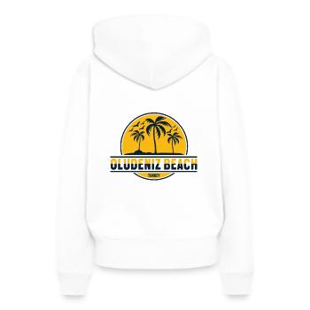 Oludeniz Beach Ölüdeniz Strand Türkei Traumurlaub - Frauen Premium Bio Hoodie - Weiß - Hinten - Julia (174cm)