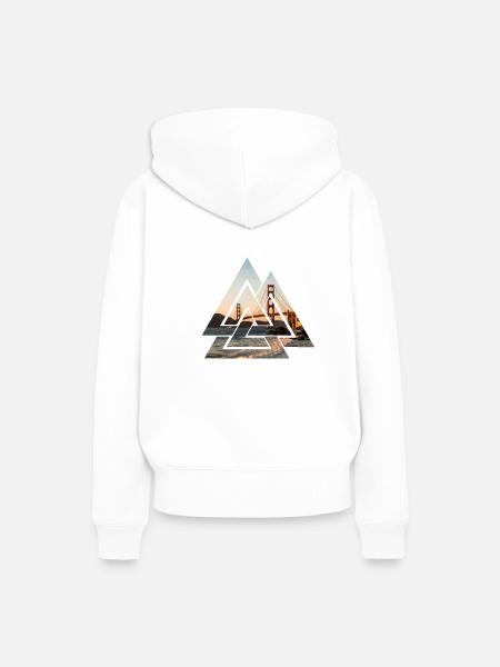 Golden Gate Bridge - Frauen Premium Bio Hoodie - Weiß