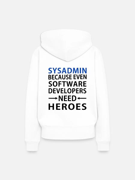 Sysadmin - Systemadministrator - Frauen Premium Bio Hoodie - Weiß