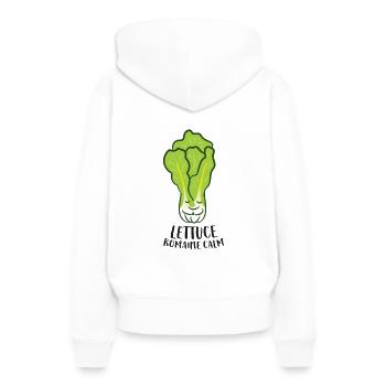 Salade Romaine Calm Salade Vegan Salade végétarienne - Sweat à capuche Premium bio Femme - blanc - Dos - Julia (174cm)