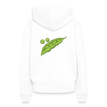Pois Légumes Cadeau Pois Costume - Sweat à capuche Premium bio Femme - blanc - Dos - Julia (174cm)