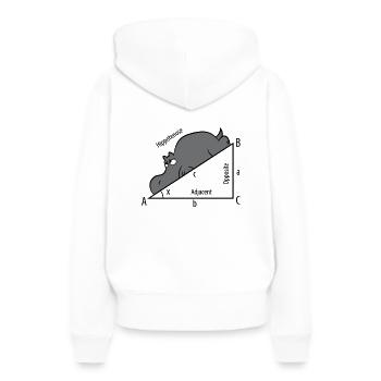Mathe Pythagore Hypothenuse Hippopotame - Sweat à capuche Premium bio Femme - blanc - Dos - Julia (174cm)
