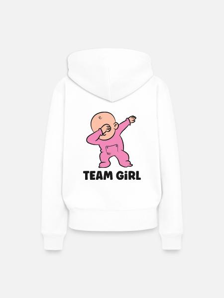 Team Girl Gender Reveal - Women’s Premium Organic Hoodie - white