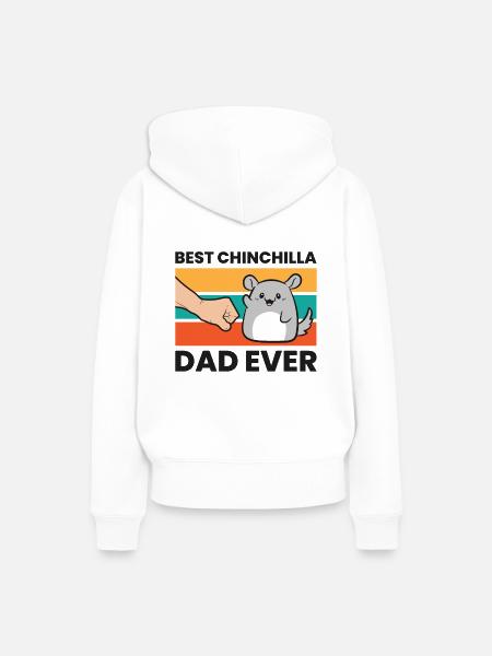Bester Chinchilla-Dad aller Zeiten - Frauen Premium Bio Hoodie - Weiß