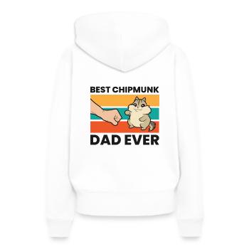 Mignon Pet Chipmunk Propriétaire Meilleur Chipmunk Papa Jamais - Sweat à capuche Premium bio Femme - blanc - Dos - Julia (174cm)