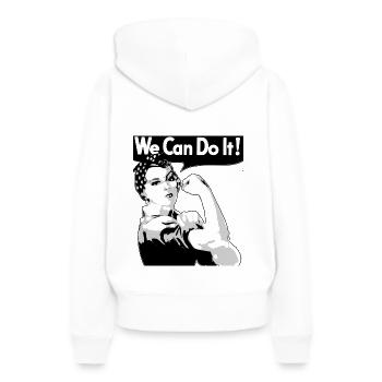 We Can Do it Woman - Women’s Premium Organic Hoodie - white - Back - Julia (174cm)