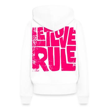 Toile - Sweat à capuche Premium bio Femme - blanc - Dos - Julia (174cm)